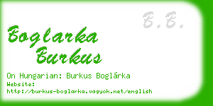 boglarka burkus business card